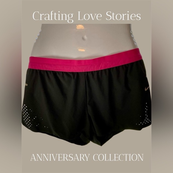 Nike Pants - Nike Women's Black and Pink Dri-FIT Shorts M Excellent Condition!